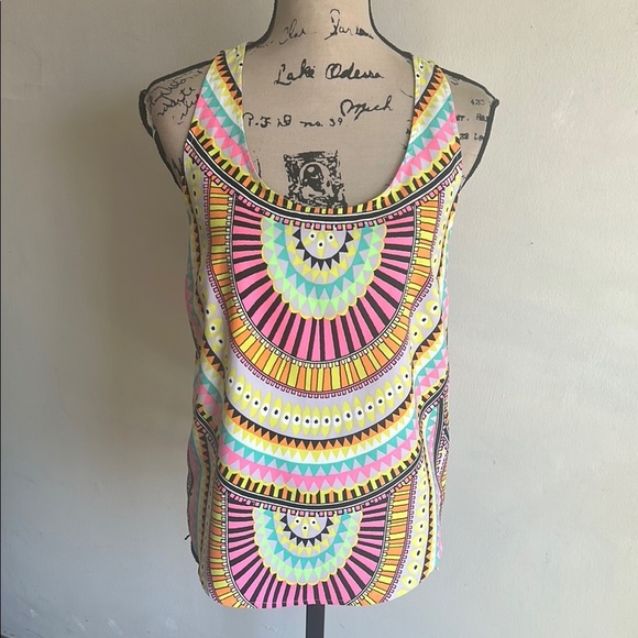 Mara Hoffman Aztec Print Colorful Tank Top Size Small - Picture 3 of 11